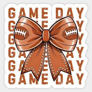 Coquette Football Bow Game Day Sticker